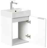 Gäste WC Raumspar-Waschplatz "Cubi 40 cm" weiß Hochglanz