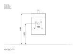 Gäste WC Raumspar-Waschplatz "Cubi 40 cm" weiß Hochglanz