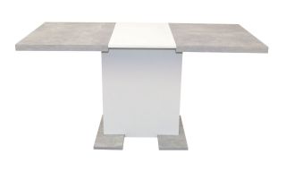 Essgruppe, Tischgruppe Grau-Weiß/Stühle Tisch Betonoptik We 5-teilig