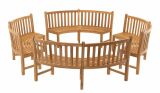 Lesli Living Teak Gartenbank "Round"