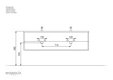 Badmöbel Waschplatz "Geant 160 cm" weiß Hochglanz