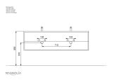 Badmöbel Waschplatz "Geant 160 cm" Eiche Gold