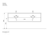 Badmöbel Waschplatz "Geant 180 cm" weiß Hochglanz