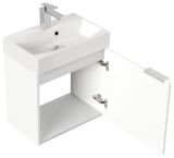 Gäste WC Raumspar-Waschplatz "Cubi 50 cm" weiß Hochglanz