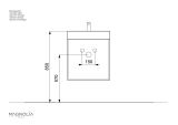 Gäste WC Raumspar-Waschplatz "Cubi 50 cm" weiß Hochglanz