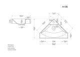 Badezimmer Raumspar Eck-Waschplatz "Delta" Weiß Hochglanz