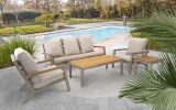 Lesli Living Lounge-Set "Donnan" matt-taupe/beige/Bambus