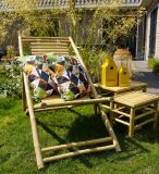 Lesli Living Indoor & Outdoor Beistelltisch Hocker im 3er-Set "Bambus"