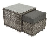 Lesli Living Lounge-Tisch mit Hocker "Perugia"...