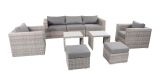 Lesli Living Lounge-Tisch mit Hocker "Perugia" grau meliert