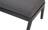 Lesli Living Loungehocker "Florence Alu" anthrazit/dunkelgrau